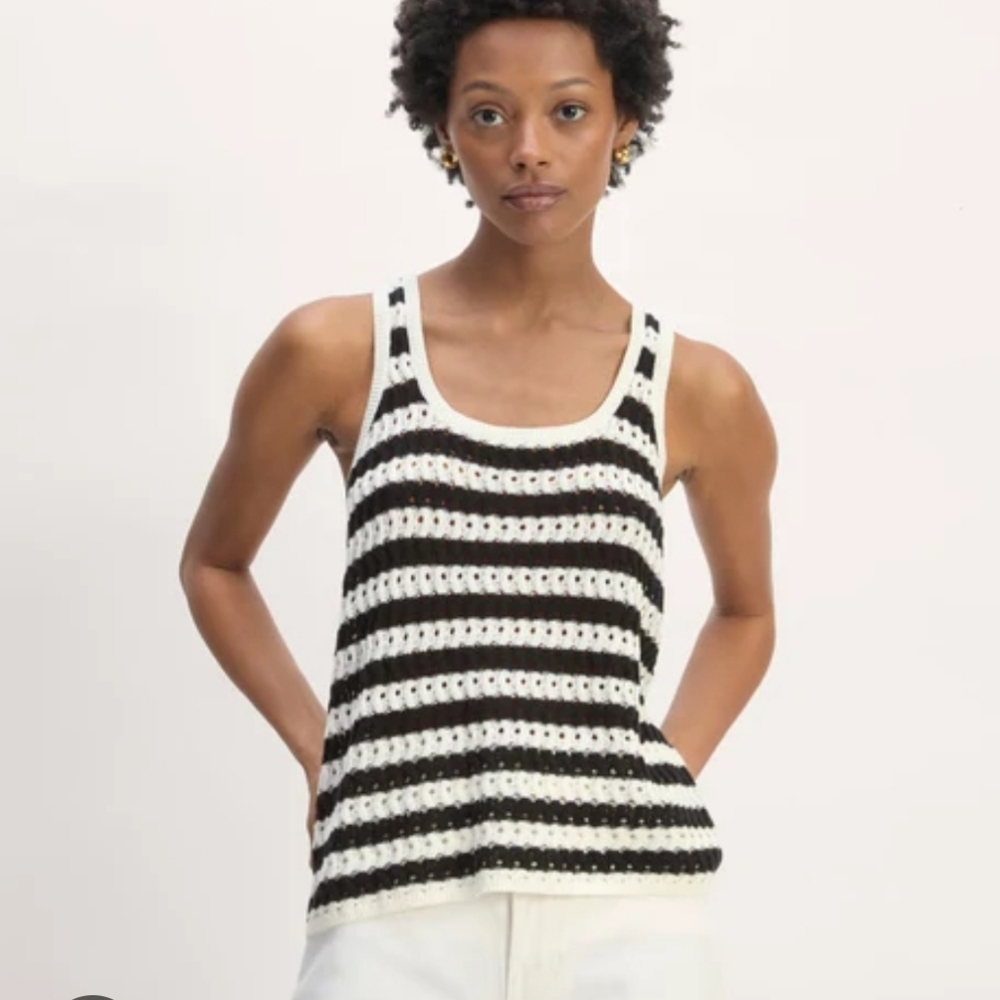 Everlane The Crochet Knit Top Nwt